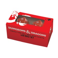 Ultra Pro Heavy Metal D20 Dice Set Red/White for D&D